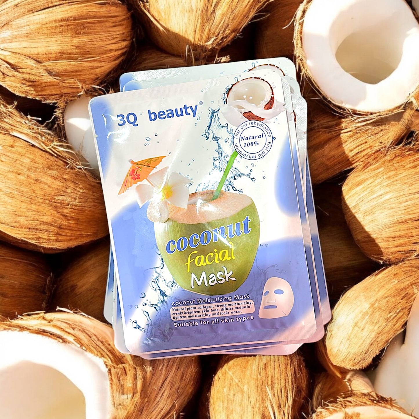 MASCHERA VISO IN TESSUTO - ACQUA DI COCCO 🥥